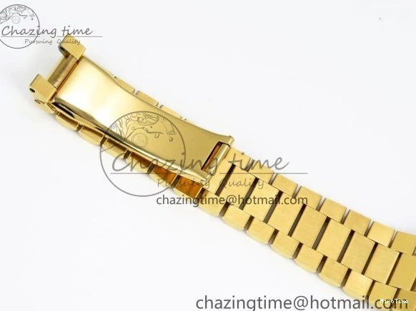 MiroTime 0121 WaterResistant Day Date 36 YG RAF 1:1 Best Edition Brown Oman Dial Diamonds Bezel on YG Bracelet A 1518